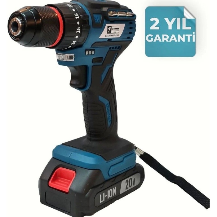 Catpower 1320 20 V 2.0 AH Kömürsüz Li-ion Çift Akülü Darbeli Vidalama