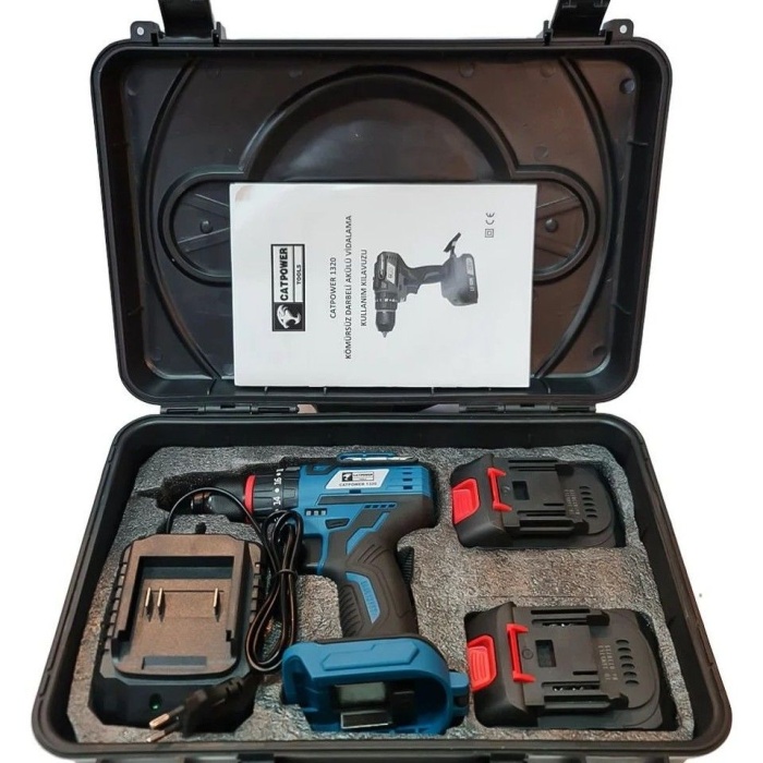 Catpower 1320 20 V 2.0 AH Kömürsüz Li-ion Çift Akülü Darbeli Vidalama