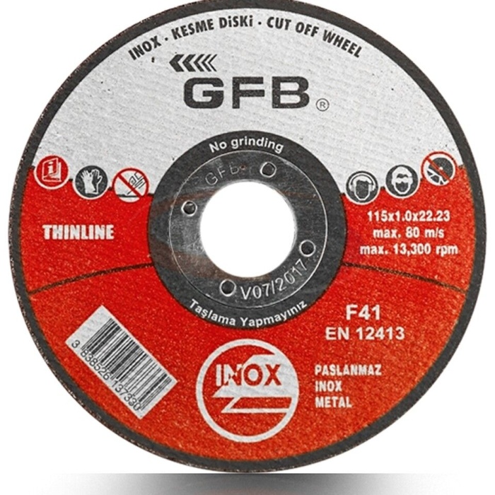 Gfb Metal Kesici Taş 115X1 Inox Kesme Taşı (50 Adet)