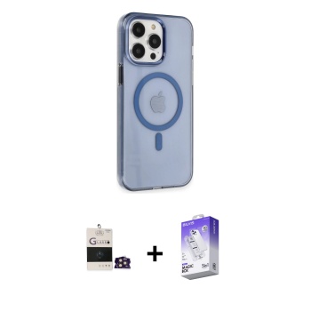 iPhone 14 Pro Max Kıvılcım Asil Özel Seri - Siyah Bilvis 5in1 3D Magic Cam Ekran Koruyucu + Gold Bilvis Titan Kamera Lens