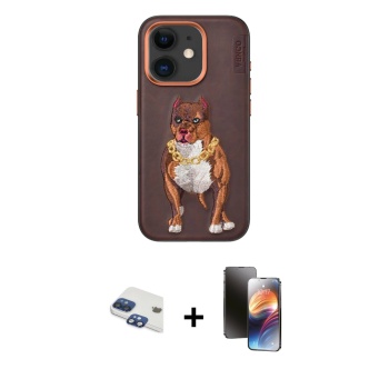 iPhone 11 Nova Form Koleksiyonu - Siyah 3D Antistatik Mat Seramik Nano Ekran Koruyucu + Lacivert Pers Alüminyum Kamera Lens