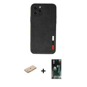 iPhone 11 Pro Doruk Asil Koleksiyonu - Şeffaf 360 Full Body Arka Koruyucu + Pembe Renkli Kamera Lens Koruma Cam