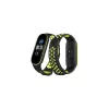  Xiaomi Mi Band 4 Spor Delikli Kordon - Siyah-Yeşil