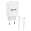 Joko JK89 30W Type-C Çıkışlı Ekstra DC67 1M Type-C to Type-C Kablolu PD Şarj Cihazı - Beyaz