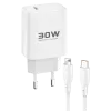 Joko JK89 30W Type-C Çıkışlı Ekstra DC66 1M Type-C to Lightning  Kablolu PD Şarj Cihazı - Beyaz