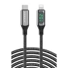 Konfulon DC41 Type-C to Lightning 1M Örgü 20W Hızlı Şarj Kablo - Siyah