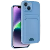 Newface iPhone 14 Kılıf Kelvin Kartvizitli Silikon - Mavi