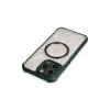  iPhone 14 Pro Max Kılıf Prag Magneticsafe Kapak - Koyu Yeşil