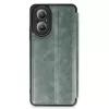 Newface Realme 12 Lite Kılıf Flip Cover - Koyu Yeşil
