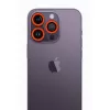  iPhone 13 Pro Max Neon Fosforlu Kamera Lens - Turuncu