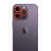  iPhone 13 Pro Max Neon Fosforlu Kamera Lens - Turuncu