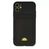 Newface iPhone 11 Kılıf Kelvin Kartvizitli Silikon - Siyah