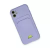 Newface iPhone 11 Kılıf Kelvin Kartvizitli Silikon - Lila