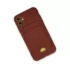 Newface iPhone 11 Kılıf Kelvin Kartvizitli Silikon - Bordo