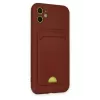 Newface iPhone 11 Kılıf Kelvin Kartvizitli Silikon - Bordo