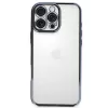 Newface iPhone 16 Pro Kılıf Razer Lensli Silikon - Açık Mavi