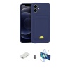 iPhone 11 Vadi Çizgi Prime - Siyah 3D Antistatik Seramik Nano Ekran Koruyucu + Sarı Renkli Kamera Lens Koruma Cam
