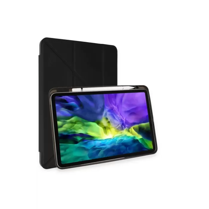  iPad Pro 11 (2024) Kılıf Kalemlikli Mars Tablet Kılıfı - Siyah