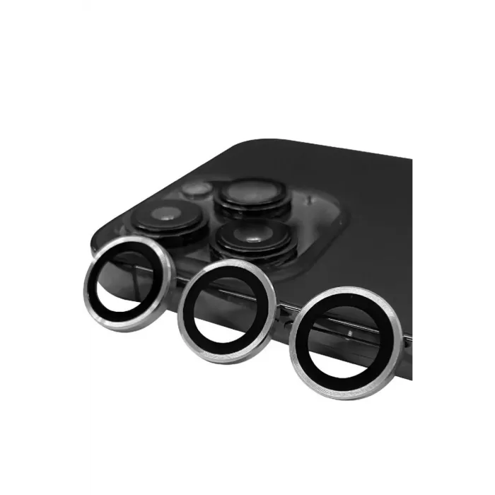  iPhone 13 Pro Max Raze Metal Kamera Lens - Gümüş