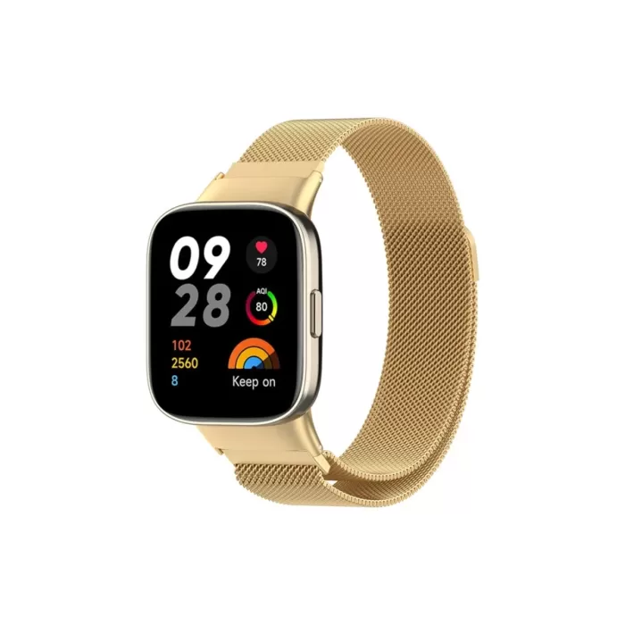  Xiaomi Redmi Watch 3 Metal Mıknatıslı Kordon - Gold