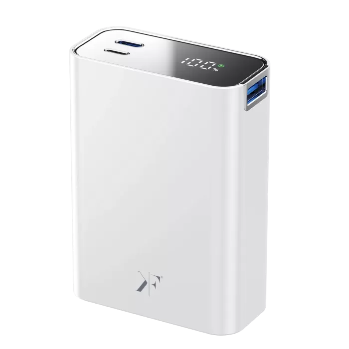 Newface PW501 20.000 mAh Dijital Göstergeli 2 Adet 45W Type-C ve 22.5W USB Çıkışlı Şarj PD Hızlı Şarj Magsafe Powerbank - Beyaz