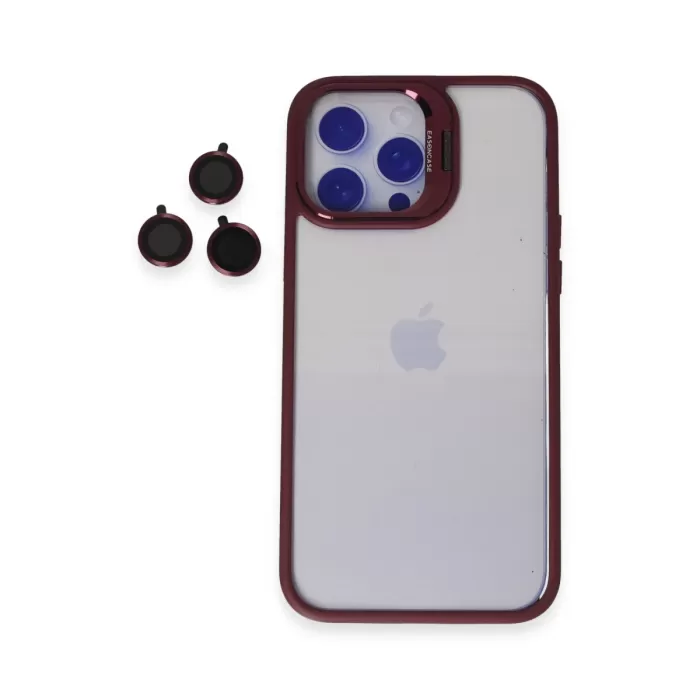 Joko iPhone 13 Pro Max Kılıf Roblox Lens Standlı Kapak - Bordo