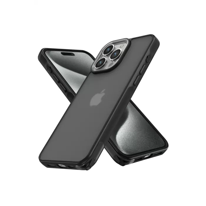 Newface iPhone 15 Pro Max Kılıf Elegant Kapak - Siyah