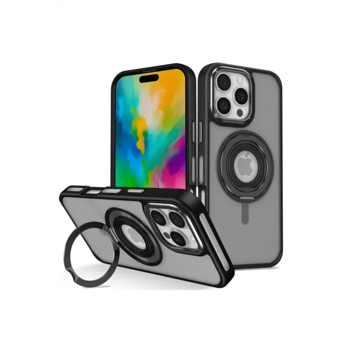 Joko iPhone 16 Pro Banza Magsafe Standlı Kapak - Siyah