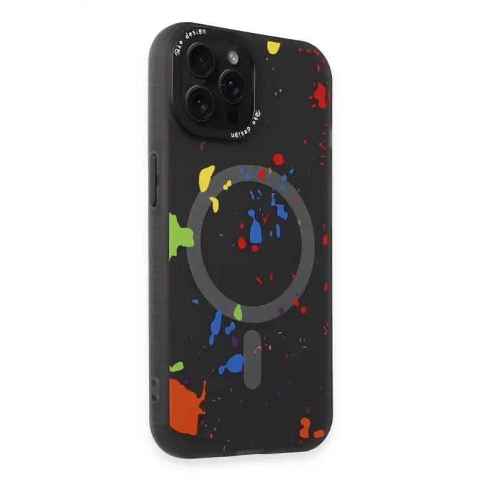 Joko iPhone 15 Pro Max Colorful Magsafe Kapak - Siyah