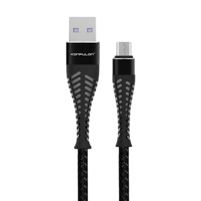 Konfulon S61 Micro USB Kablo 1.2M 2.1A - Siyah