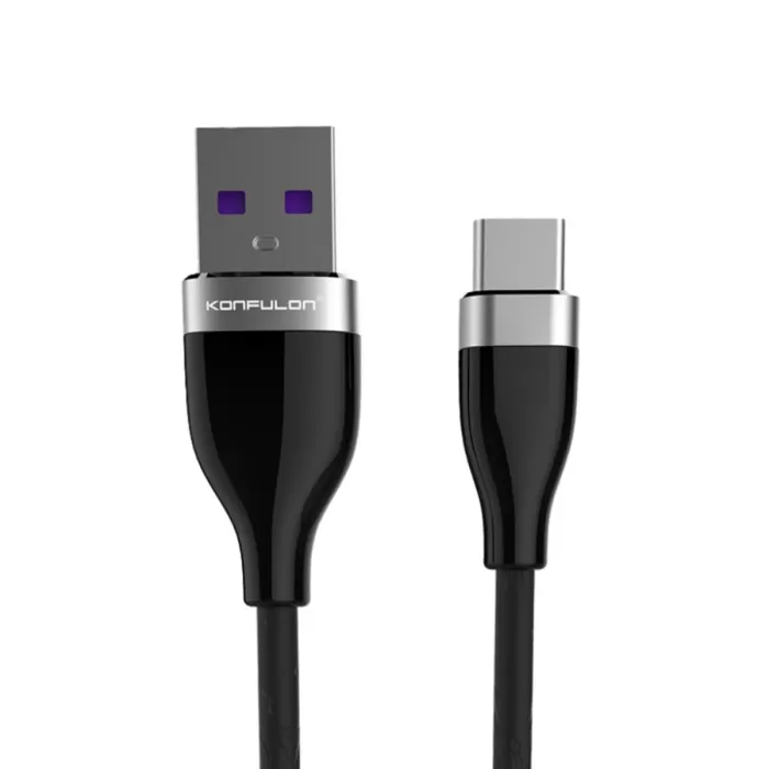 Konfulon S84 Seramik Uçlu Type-C 1M 3.1A - Siyah
