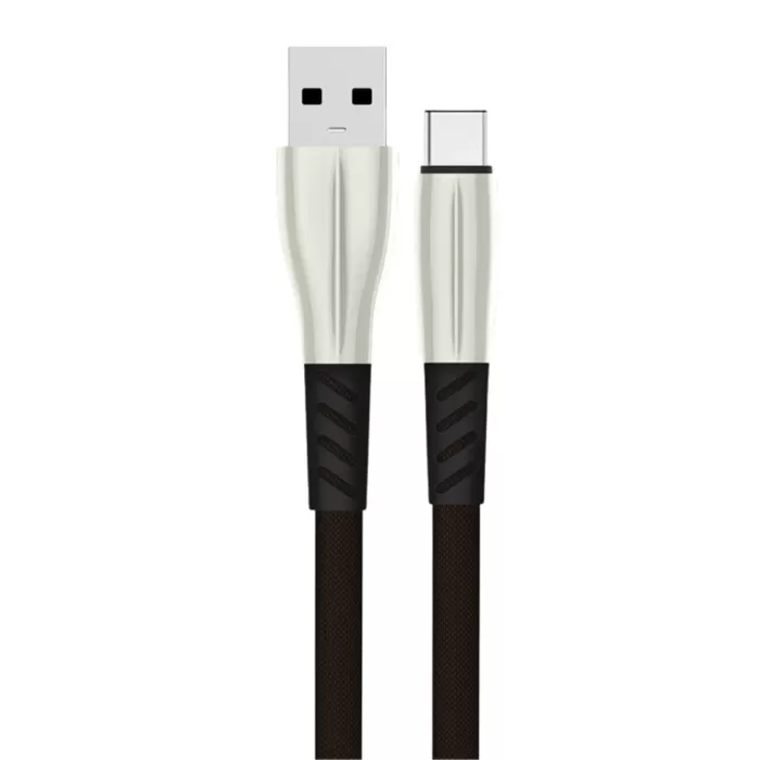 Konfulon S90 Metal Uçlu Type-C Kablo 1M 2.4A - Siyah