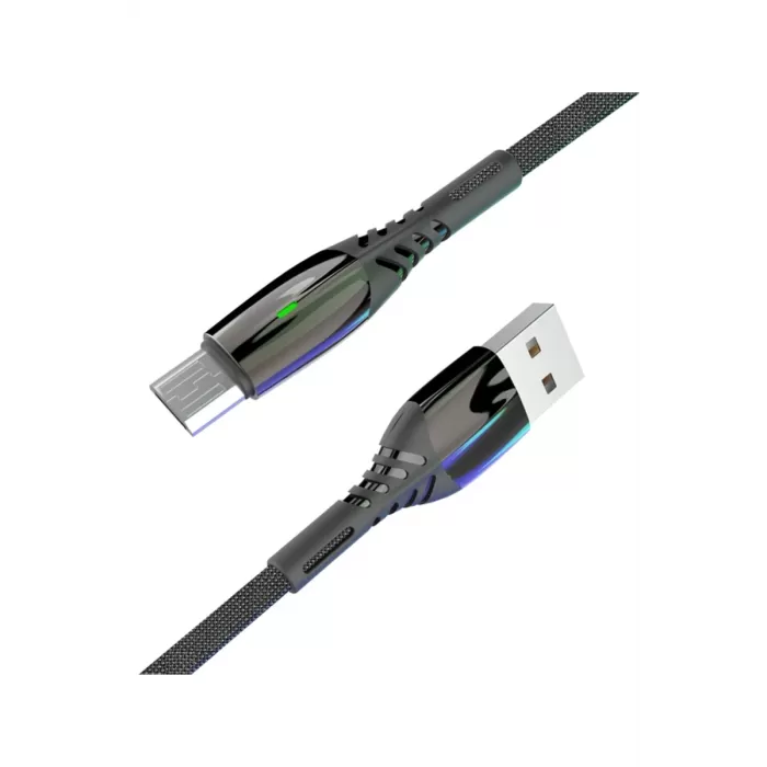 Konfulon S91 Ledli Micro USB Kablo 1M 2.4A - Siyah