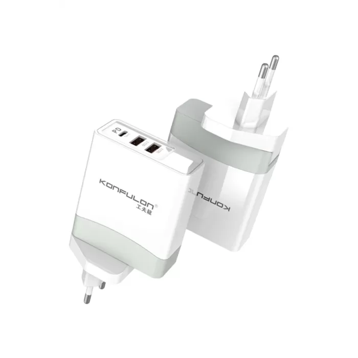 Konfulon C56Q 2 USB Type-C 3.0 Quick PD 30W Seyahat Şarj Cihazı