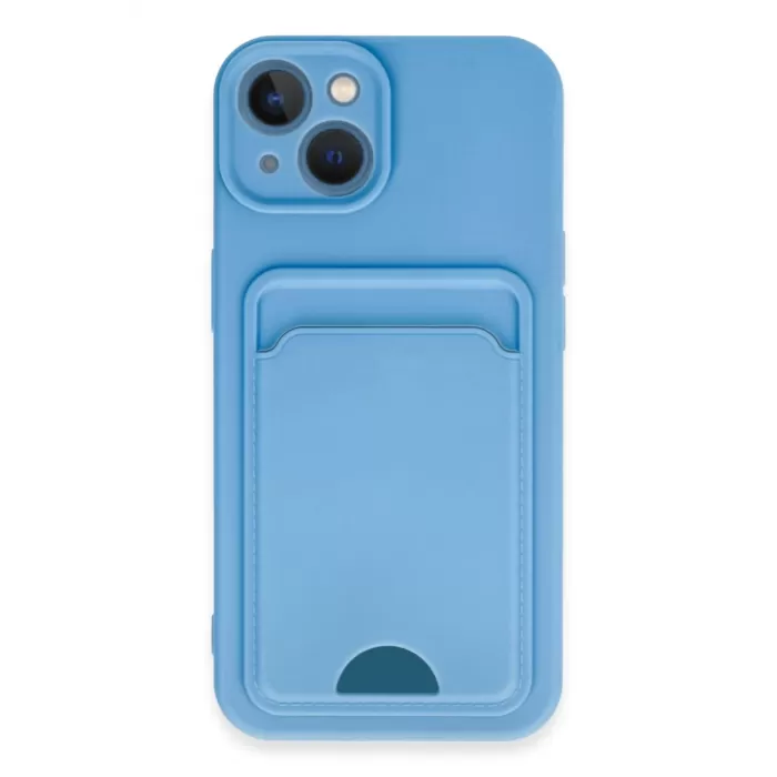 Newface iPhone 13 Kılıf Kelvin Kartvizitli Silikon - Mavi