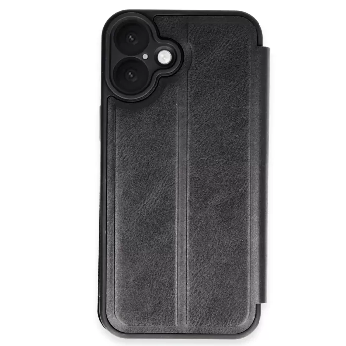 Newface iPhone 16 Plus Kılıf Flip Cover - Siyah