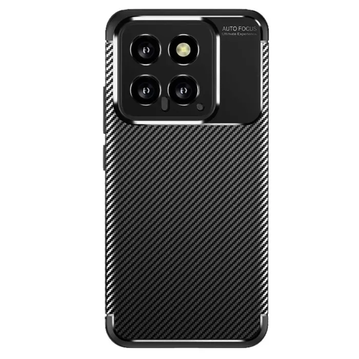 Newface Xiaomi Mi 14T Kılıf Auto Focus Karbon Kapak - Siyah