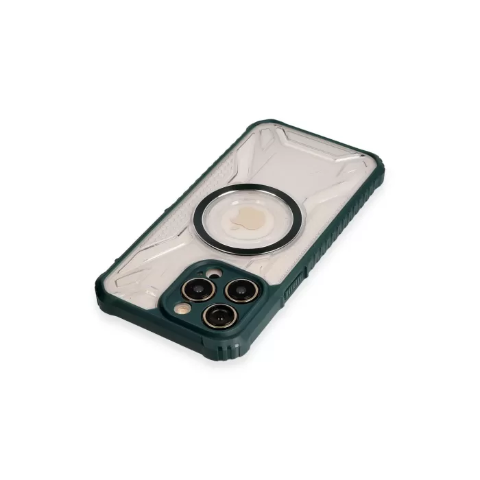  iPhone 14 Pro Max Kılıf Prag Magneticsafe Kapak - Koyu Yeşil