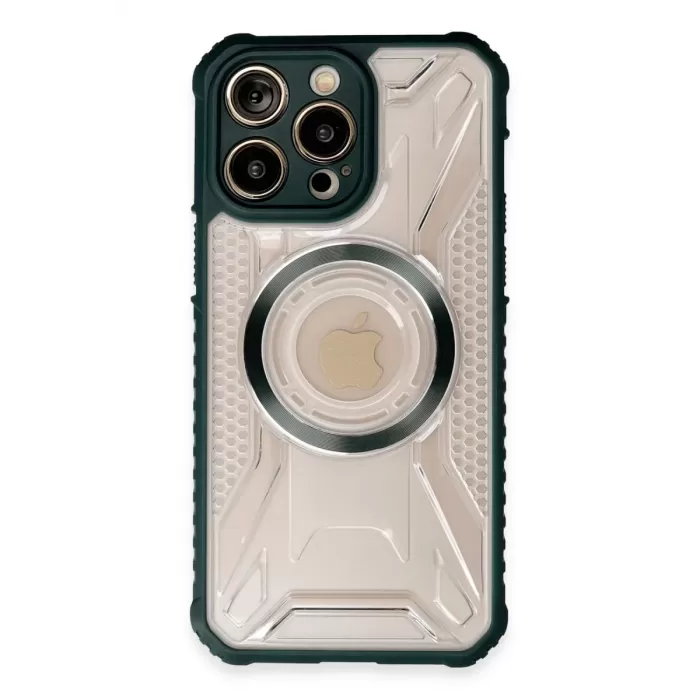  iPhone 14 Pro Max Kılıf Prag Magneticsafe Kapak - Koyu Yeşil