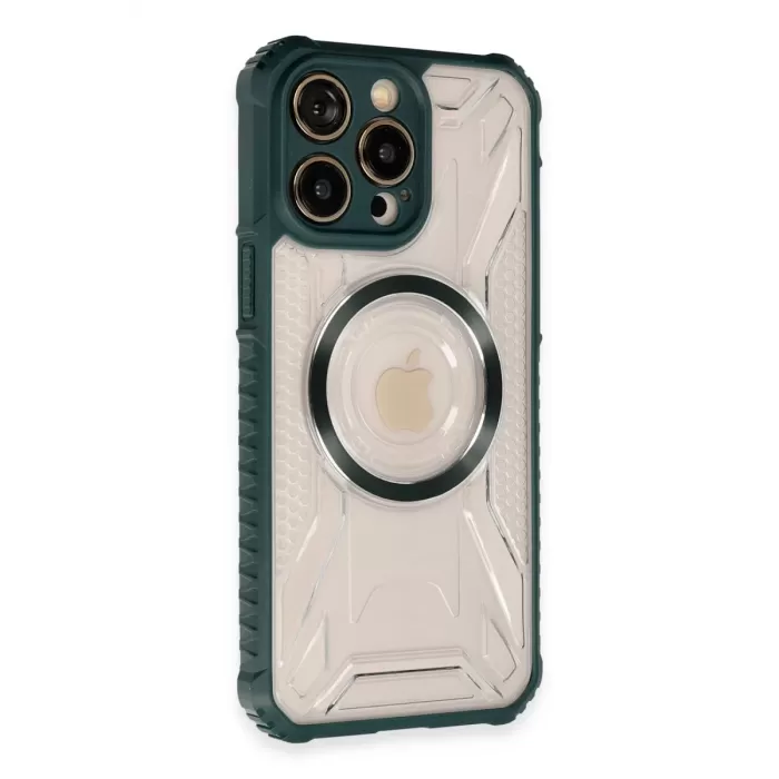  iPhone 14 Pro Max Kılıf Prag Magneticsafe Kapak - Koyu Yeşil
