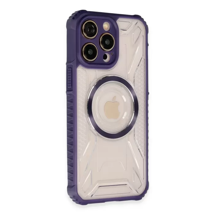  iPhone 14 Pro Max Kılıf Prag Magneticsafe Kapak - Derin Mor