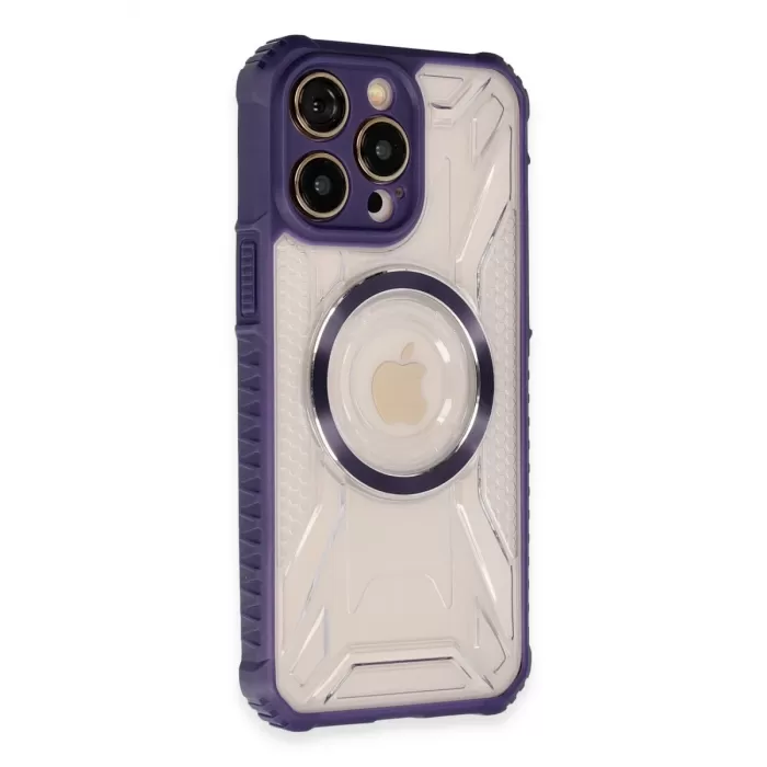  iPhone 14 Pro Max Kılıf Prag Magneticsafe Kapak - Derin Mor