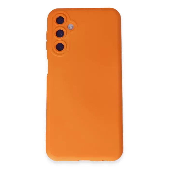  Samsung Galaxy M14 5G Kılıf Nano içi Kadife Silikon - Turuncu