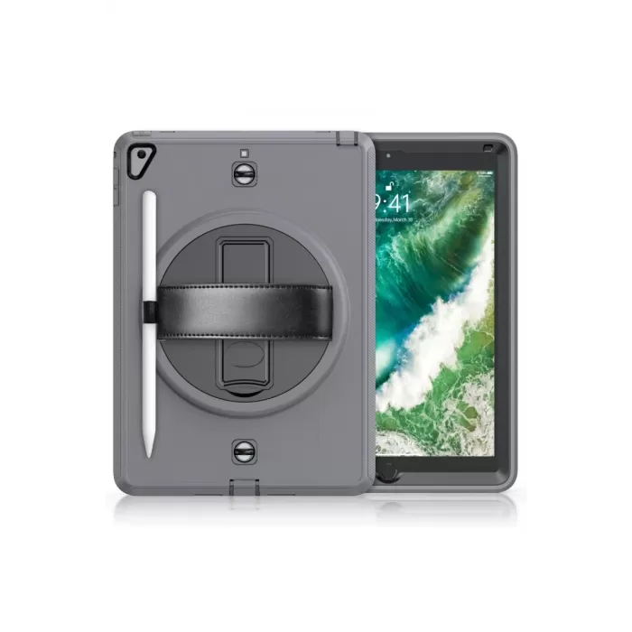  iPad 5 Air 9.7 Kılıf Strap-C Otterbox Tablet Kapak - Gri