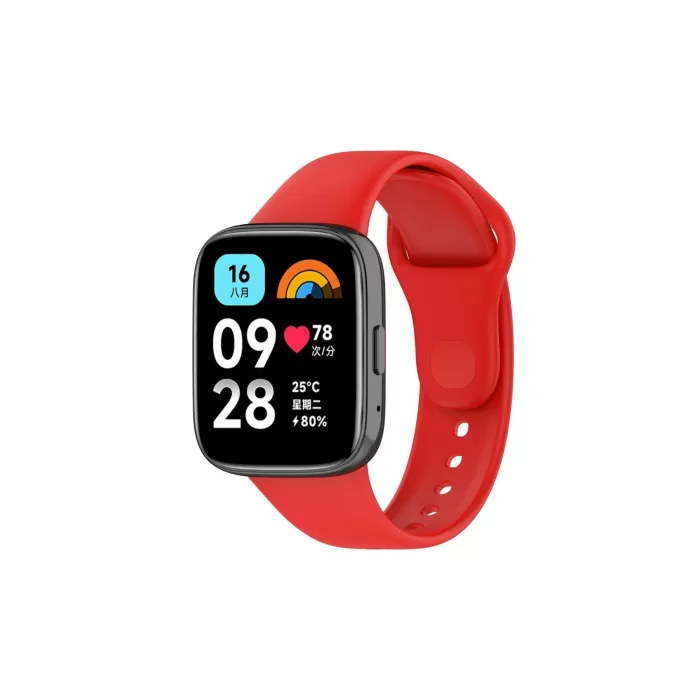  Xiaomi Redmi Watch 3 Active Klasik Kordon - Kırmızı