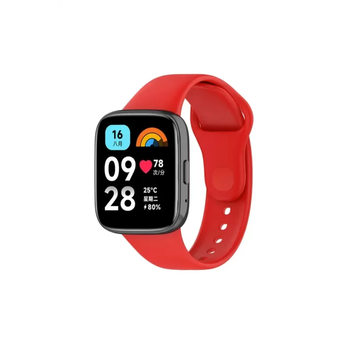  Xiaomi Redmi Watch 3 Active Klasik Kordon - Kırmızı