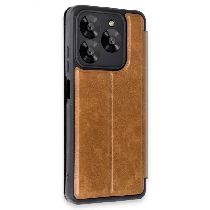 Newface General Mobile Era 50 Kılıf Flip Cover - Taba