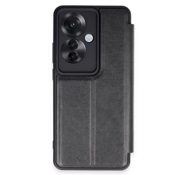 Newface Oppo Reno 11F Kılıf Flip Cover - Siyah