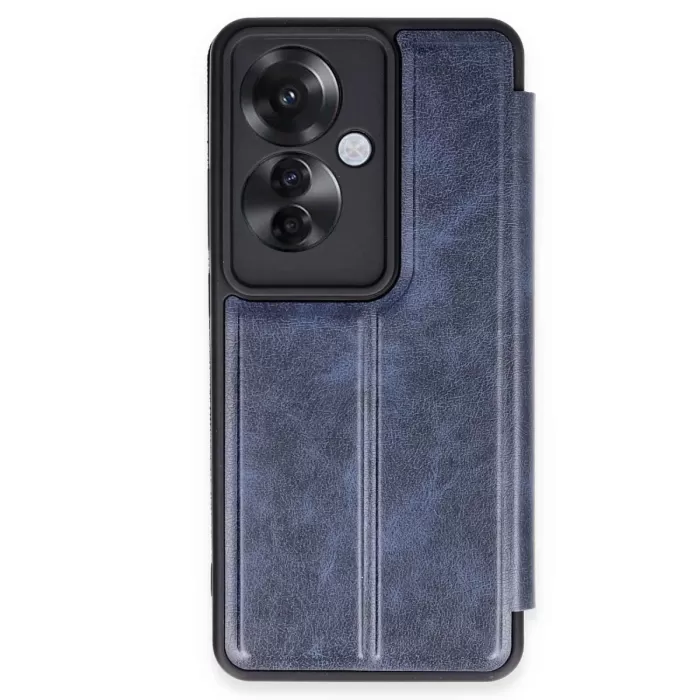 Newface Oppo Reno 11F Kılıf Flip Cover - Lacivert