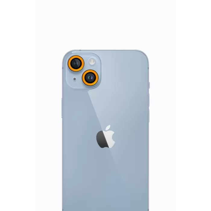   iPhone 13 Neon Fosforlu Kamera Lens - Sarı